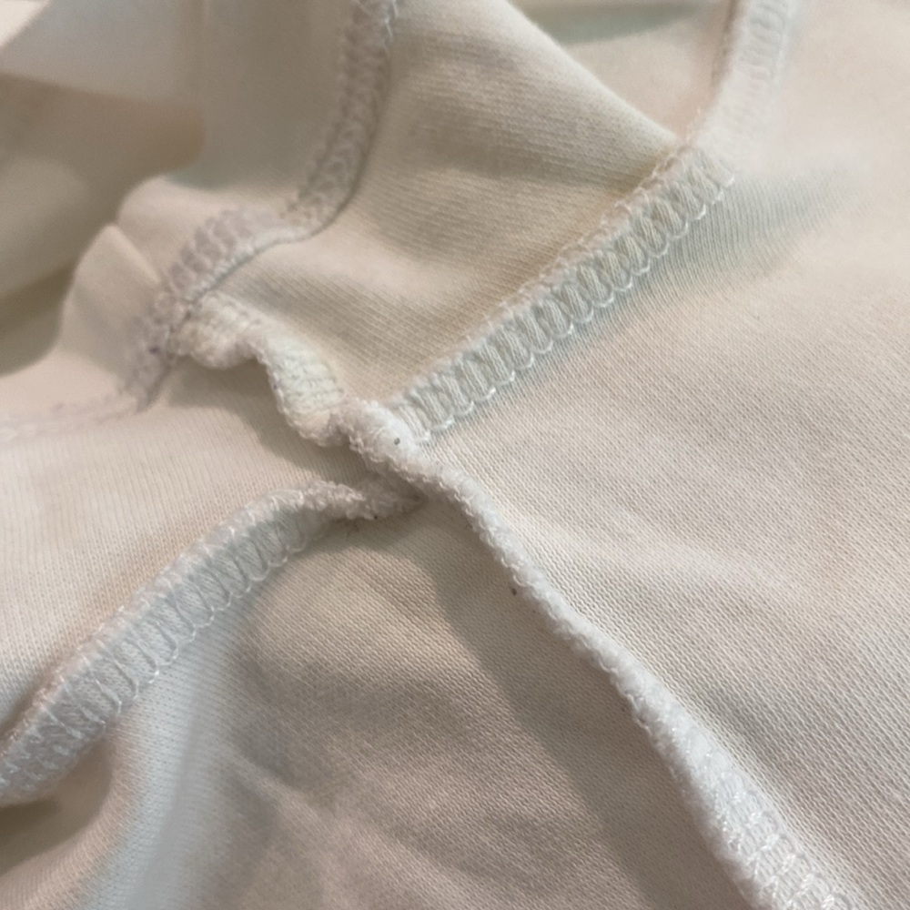 L.L. Bean supima cotton short sleeve v-neck white tee - Picture 8 of 8